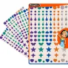 Gommette holographique cleopatre 6 formes 5 coloris assortis pochette de 1150 gommettes