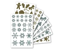 Gommette maildor motifs noel assortis coloris or et argent 550 unites