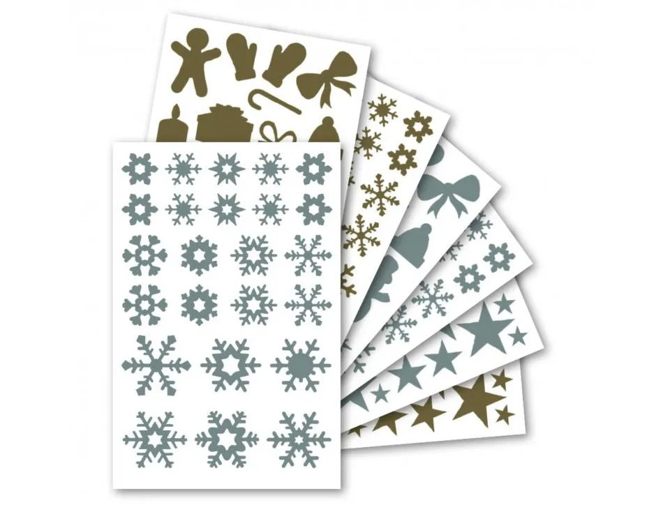 Gommette maildor motifs noel assortis coloris or et argent 550 unites