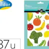 Gommette maxi maildor baby fruits et légumes repositionnable 148x210mm 6 planches 87 unités