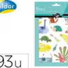 Gommette maxi maildor baby animaux familiers repositionnable 148x210mm 6 planches 93 unités