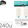 Gommette mini etoile maildor 10,5x16cm coloris assortis metallise et pastel sachet 20 planches 3240 unites