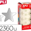 Gommette métallisée apli agipa étoile coloris argent rouleau 2360 unités
