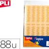 Gommette métallisée apli agipa étoile coloris or argent pochette 288 unités