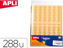 Gommette métallisée apli agipa étoile coloris or argent pochette 288 unités