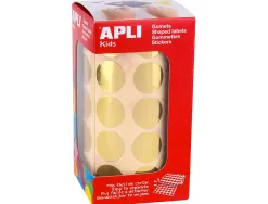 Gommette métallisée apli agipa ronde diamètre 20mm coloris or rouleau 1770 unités
