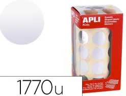 Gommette métallisée apli agipa ronde diamètre 20mm coloris argent rouleau 1770 unités