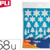 Gommette noël apli agipa coloris argent fond bleu pochette 68 unités