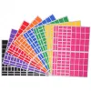 Gommette rectangulaire cleopatre multi tailles adhesif permanent 8 coloris assortis 2592 gommettes