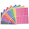 Gommette ronde cleopatre multi tailles adhesif permanent planche 8 coloris assortis 1728 gommettes