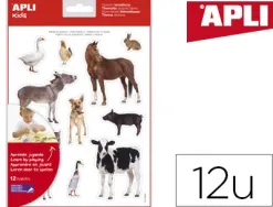 Gommettes apli agipa les animaux de la ferme pochette 12f