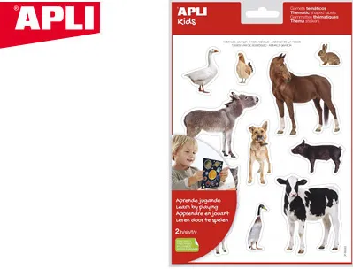 Gommettes apli agipa les animaux de la savane pochette 12f