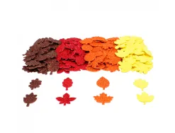 Gommettes automne mousse sodertex eva pailletee 3,50cm 200 pieces 4 coloris assortis