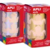 Gommettes etoiles 33 mm apli kids couleurs or et argent boite de 2 rouleaux