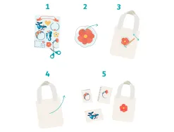 Gommettes papier et textile sodertex 17 x 22cm 60 pieces 6 planches coloris assortis