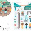 Gommettes papier sodertex dans ma classe avec scene telechargeable 170x220mm 240 pcs 12 planches coloris