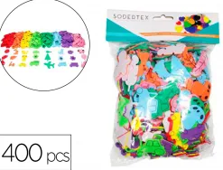 Gommettes sodertex eva adhesives 1,5mm 400 pcs 8 coloris assortis