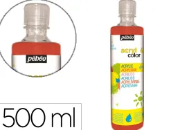 Gouache acrylique pebeo acrycolor indelebile couvrante brillante miscible tout support rouge primaire flacon 500ml
