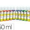 Gouache acrylique pebeo acrylcolor tous supports coloris assortis pailletes lot 12 flacons x 150ml