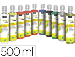 Gouache acrylique pebeo acrycolor indelebile couvrante brillante coloris assortis special fete 10 flacons x 500ml