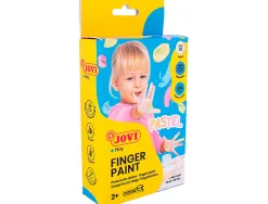 Gouache au doight jovi a base d'eau couleur pastel 6 pots de 35 ml