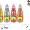 Gouache cléôpatre nefertari tous supports couleurs métalliques or argent bronze et cuivre 250ml lot 4 unités