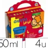 Gouache doigt giotto be-bè coloris brillants assortis base eau pot 150ml set 4 unités