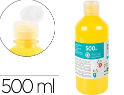 Gouache doigt liderpapel liquide lavable base eau coloris jaune flacon de 125ml