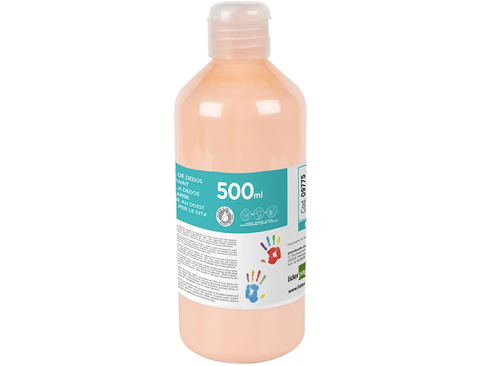 Gouache doigt liderpapel liquide lavable base eau coloris chair flacon de 125ml