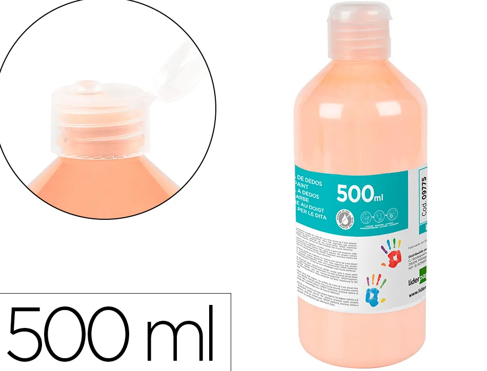 Gouache doigt liderpapel liquide lavable base eau coloris chair flacon de 125ml