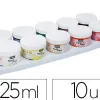 Gouache doigt pébéo tacticolor socle plastique coloris assortis 10 pots 225ml