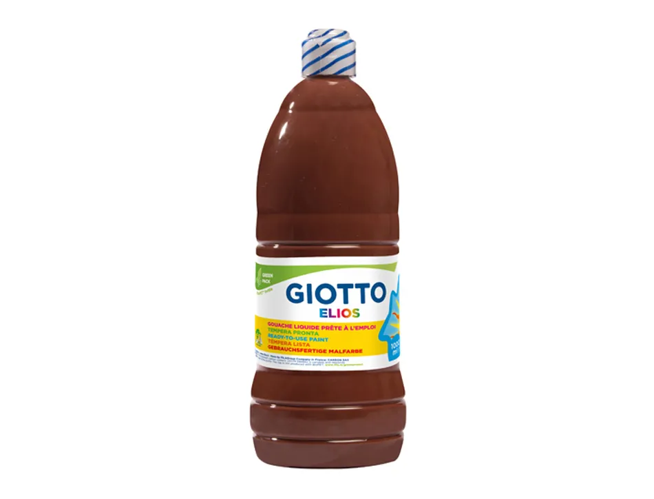 Gouache giotto elios flacon 1l coloris marron