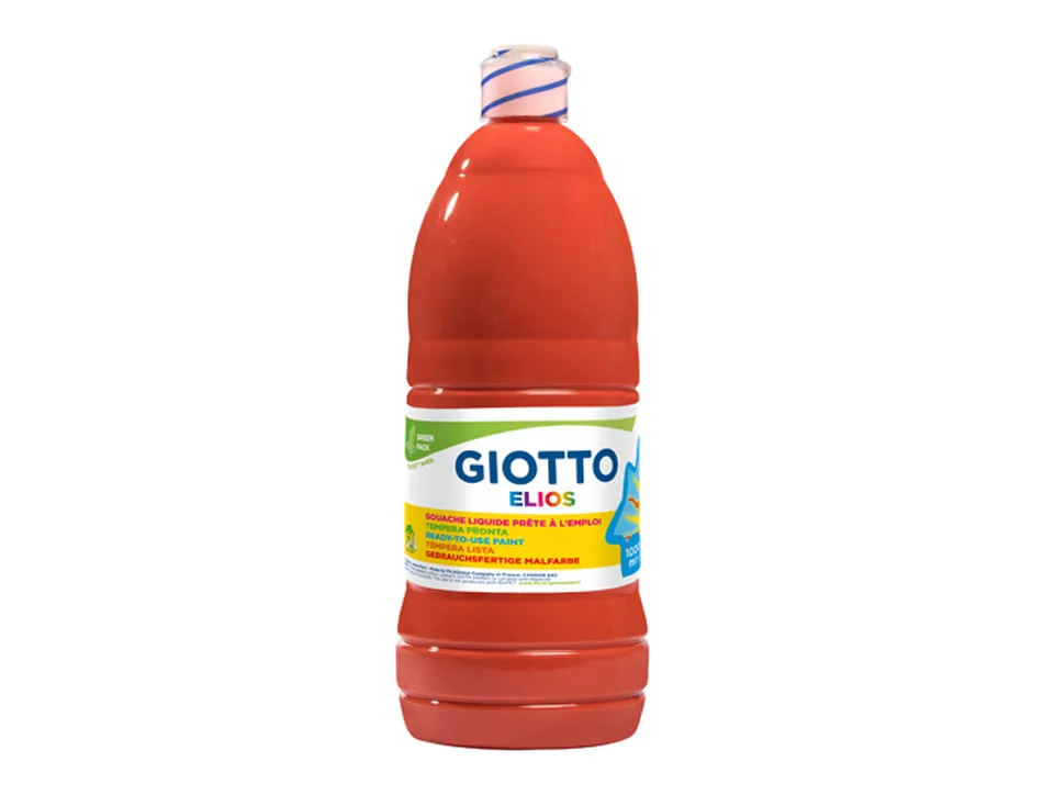 Gouache giotto elios flacon 1l coloris vermillon