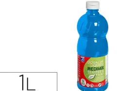 Gouache lefranc bourgeois liquide redimix non toxique fluide couvrante prête à l'emploi bleu primaire flacon 1000ml