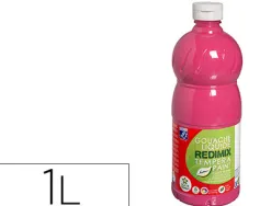 Gouache lefranc bourgeois liquide redimix non toxique fluide couvrante prête à l'emploi rose tyrien flacon 1000ml