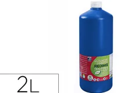 Gouache lefranc bourgeois liquide redimix non toxique fluide couvrante prête à l'emploi bleu primaire flacon 2000ml