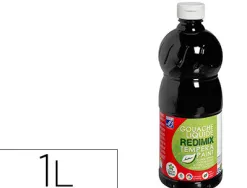 Gouache lefranc bourgeois liquide redimix non toxique fluide couvrante prête à l'emploi noir flacon 1000ml