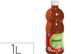Gouache lefranc bourgeois liquide redimix non toxique fluide couvrante prête à l'emploi terre sienne flacon 1000ml