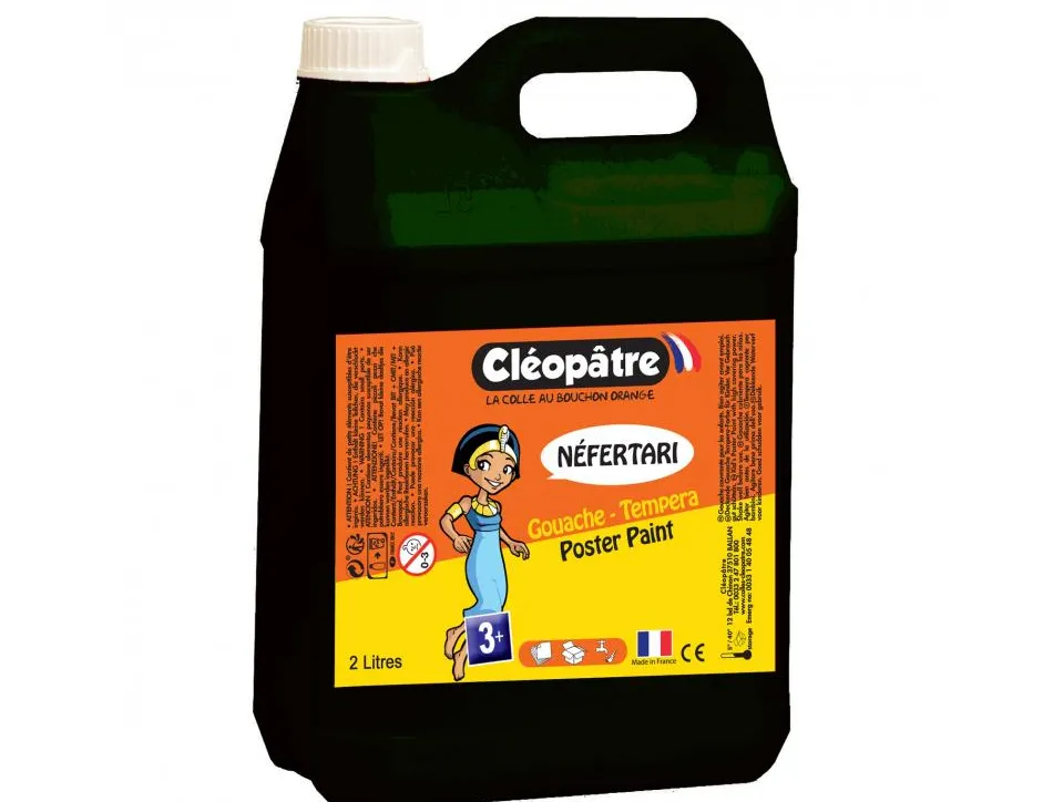 Gouache liquide cleopatre nefertari coloris noir le flacon 2l