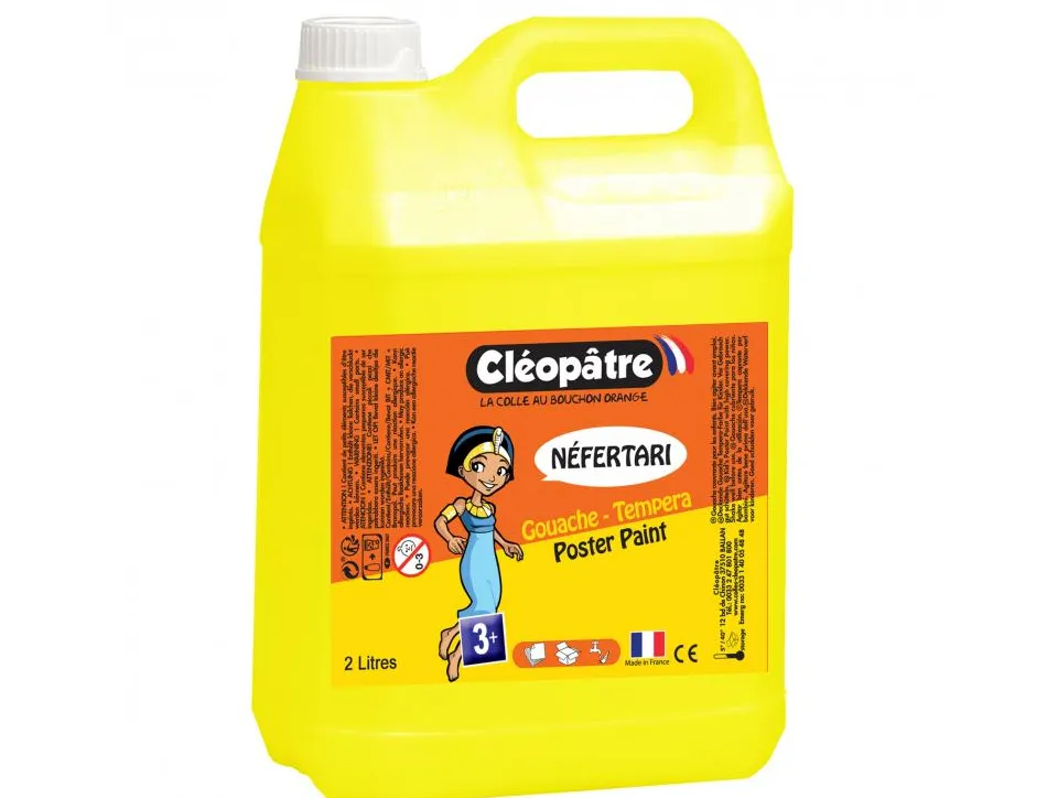 Gouache liquide cleopatre nefertari coloris jaune le flacon 2l