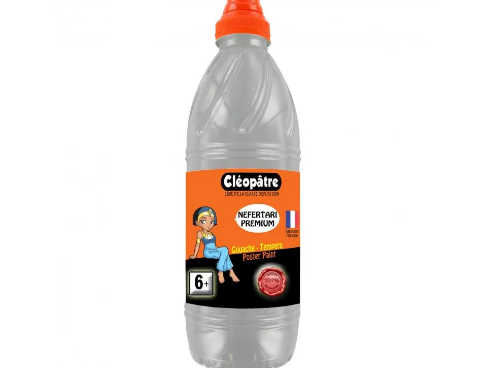 Gouache liquide cleopatre nefertari coloris argent le flacon 1l