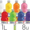 Gouache liquide giotto prête à l'emploi pigments riches couvrante crémeuse coloris assortis boîte 8 flacons 1000ml