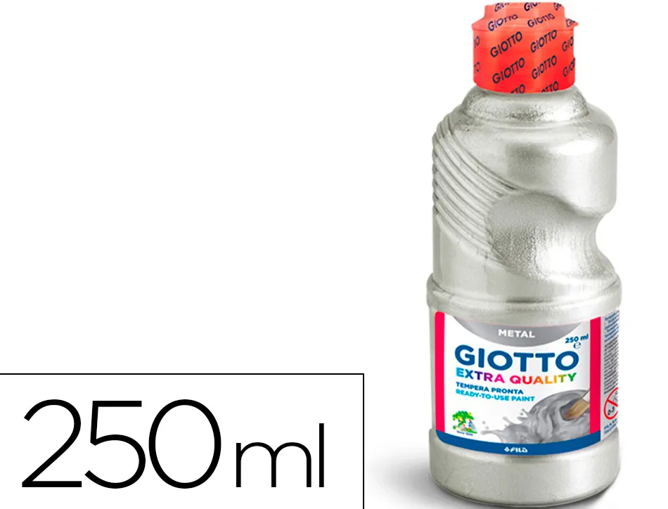 Gouache liquide giotto tous supports sechage rapide coloris or metallise flacon 250ml