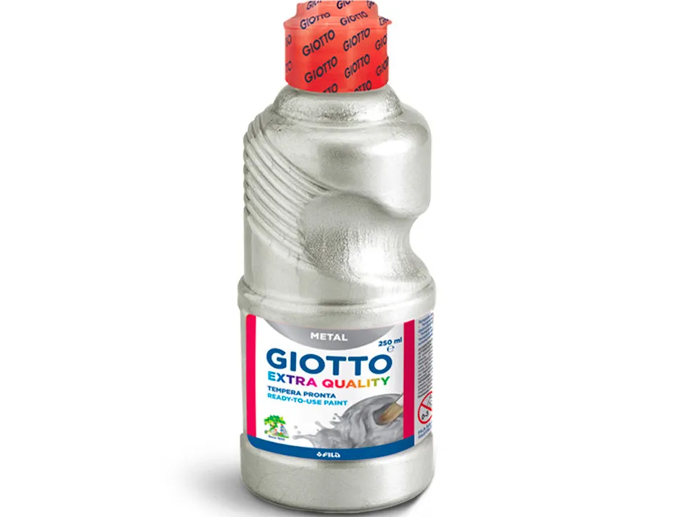 Gouache liquide giotto tous supports sechage rapide coloris or metallise flacon 250ml