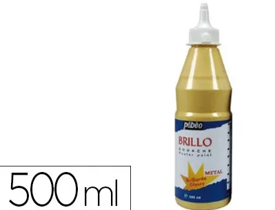 Gouache liquide pébéo brillo prête à l'emploi opaque onctueuse brillance exceptionnelle coloris or flacon 500ml