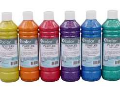 Gouache o'color 500ml consistance cremeuse coloris fluo assortis coffret carton 6 unites