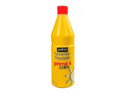 Gouache pébéo primacolor liquide inodore onctueuse application facile coloris jaune primaire flacon 1000ml