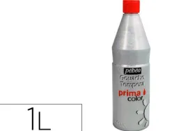 Gouache pébéo primacolor liquide inodore onctueuse application facile coloris argent flacon 1000ml