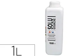 Gouache pébéo solugouache liquide concentrée dilution complète couvrante onctueuse coloris blanc permanent flacon 1000ml