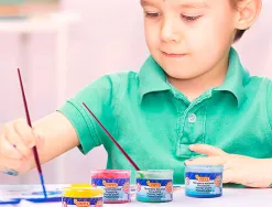 Gouache scolaire jovi a base d'eau couleur assorties 5 pots de 35 ml + pinceau